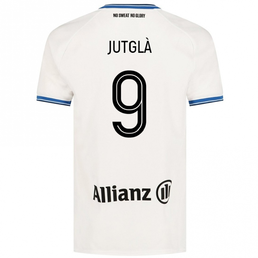 Vyrai Ferran Jutglà #9 Baltas Išvykos Marškinėliai 2024/25 T-Shirt