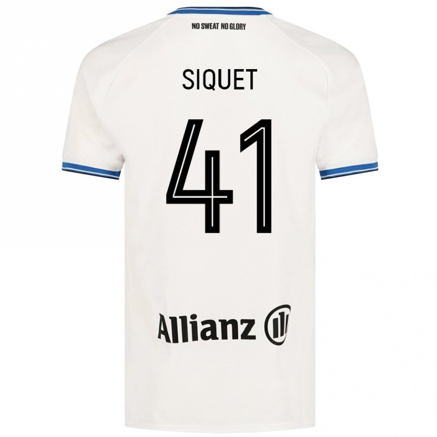 Vyrai Hugo Siquet #41 Baltas Išvykos Marškinėliai 2024/25 T-Shirt