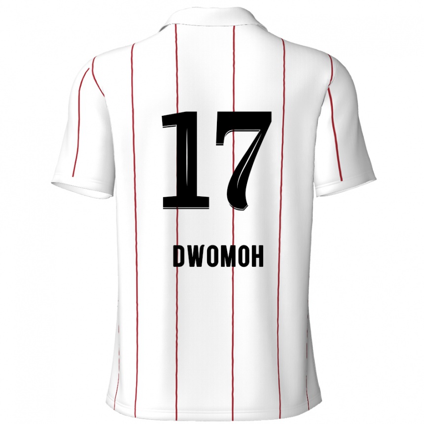 Vyrai Pierre Dwomoh #17 Balta Juoda Išvykos Marškinėliai 2024/25 T-Shirt