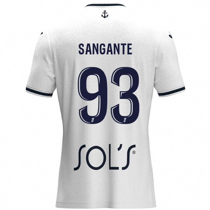 Vyrai Arouna Sangante #93 Balta Tamsiai Mėlyna Išvykos Marškinėliai 2024/25 T-Shirt