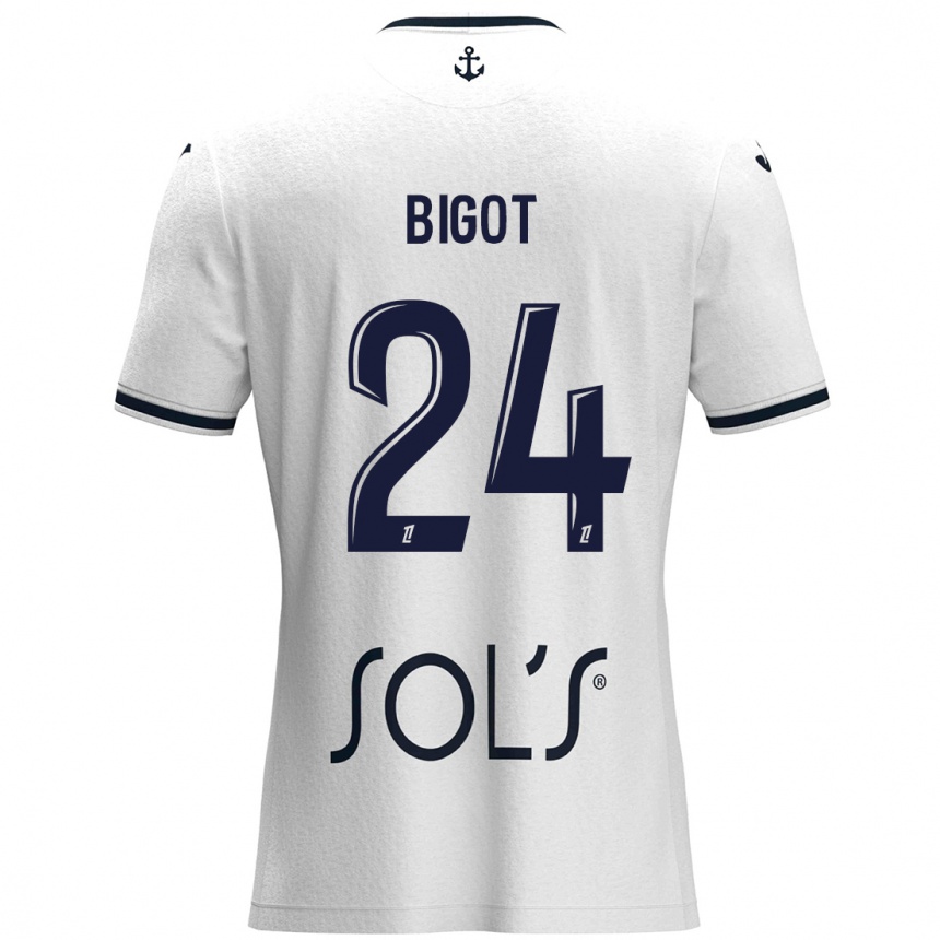 Vyrai Maureen Bigot #24 Balta Tamsiai Mėlyna Išvykos Marškinėliai 2024/25 T-Shirt