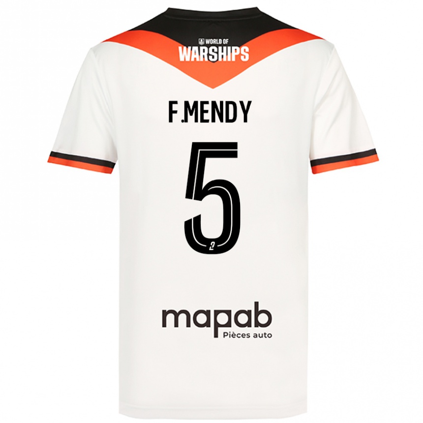 Vyrai Formose Mendy #5 Baltas Išvykos Marškinėliai 2024/25 T-Shirt