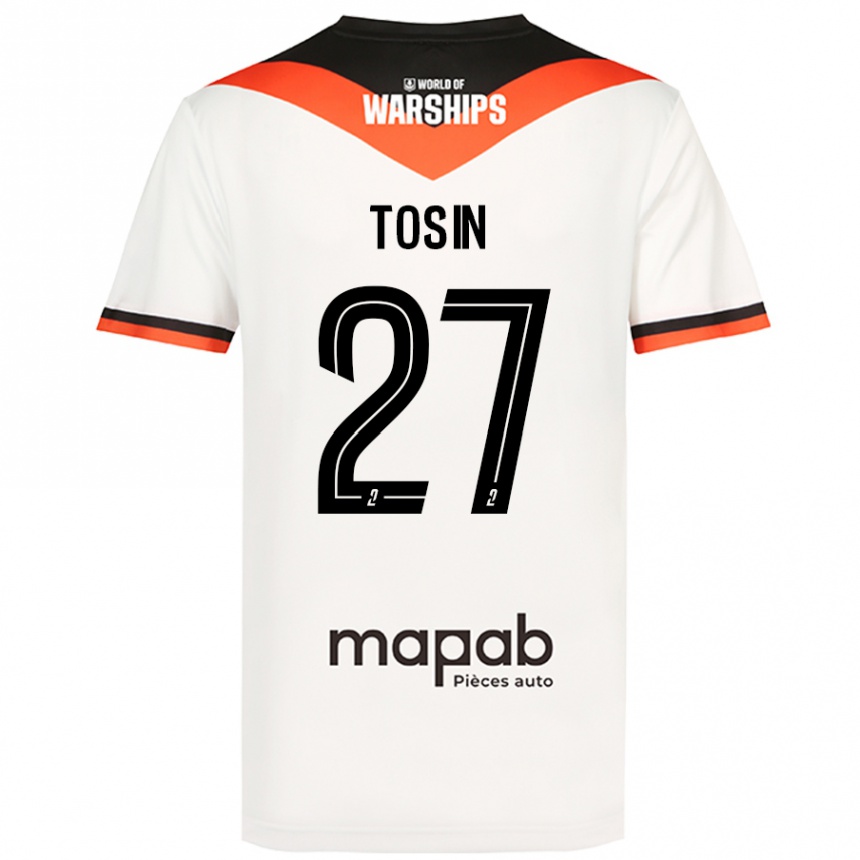 Vyrai Aiyegun Tosin #27 Baltas Išvykos Marškinėliai 2024/25 T-Shirt