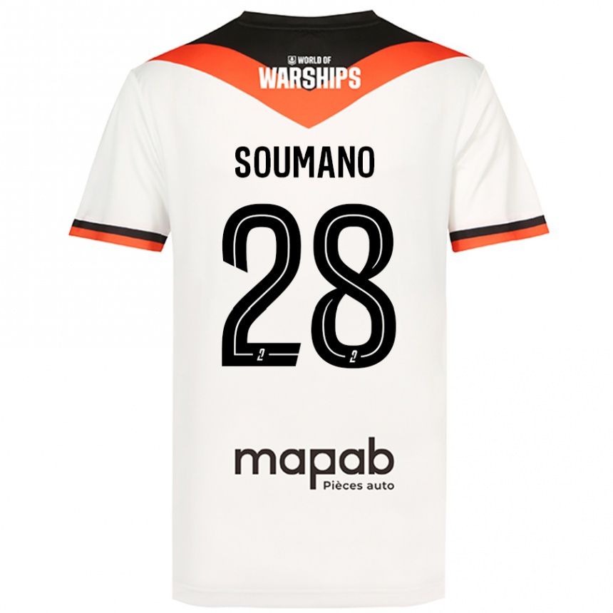 Vyrai Sambou Soumano #28 Baltas Išvykos Marškinėliai 2024/25 T-Shirt