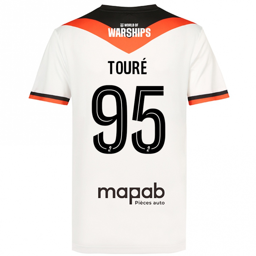 Vyrai Isaak Touré #95 Baltas Išvykos Marškinėliai 2024/25 T-Shirt