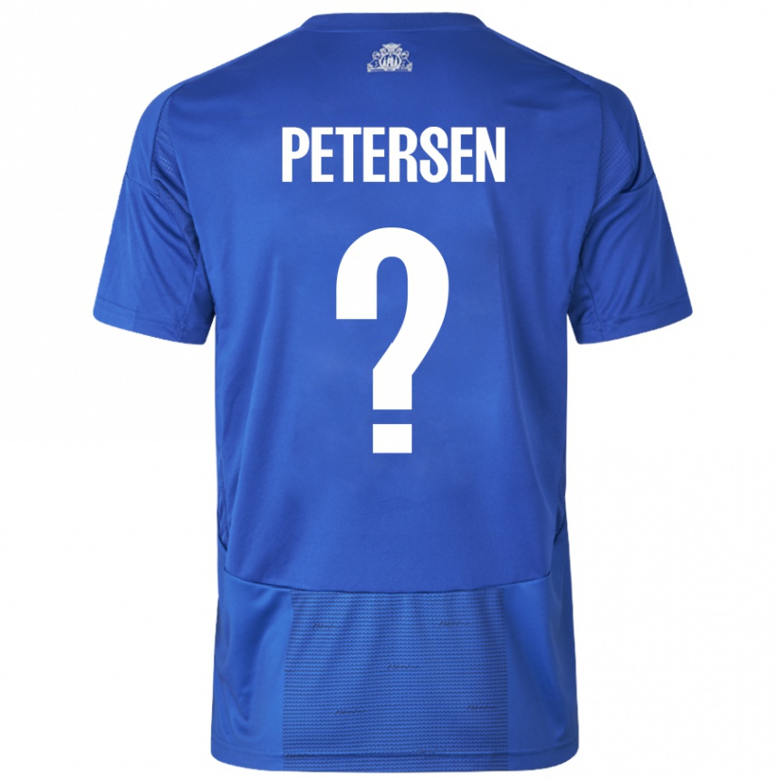 Vyrai Frederik Petersen #0 Balta Mėlyna Išvykos Marškinėliai 2024/25 T-Shirt