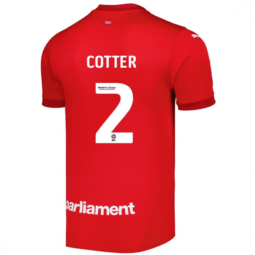 Moteriškas Barry Cotter #2 Raudona Namų Marškinėliai 2024/25 T-Shirt