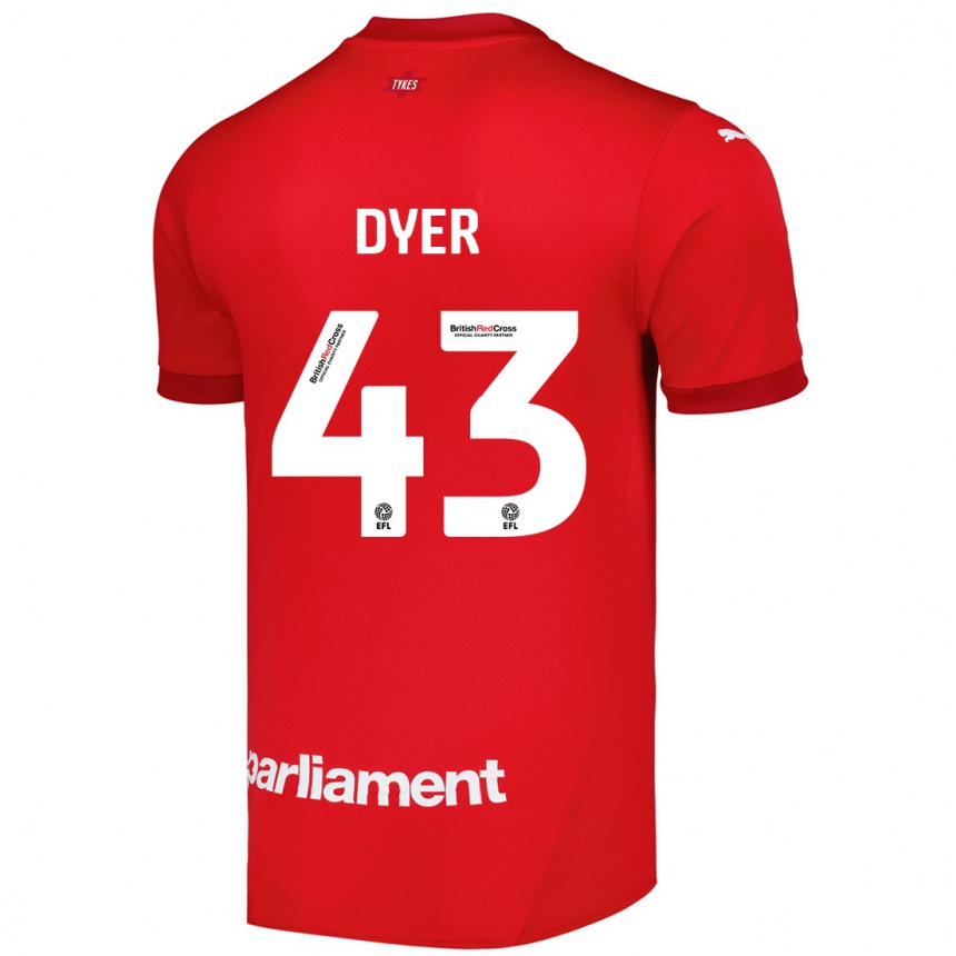 Moteriškas Josiah Dyer #43 Raudona Namų Marškinėliai 2024/25 T-Shirt