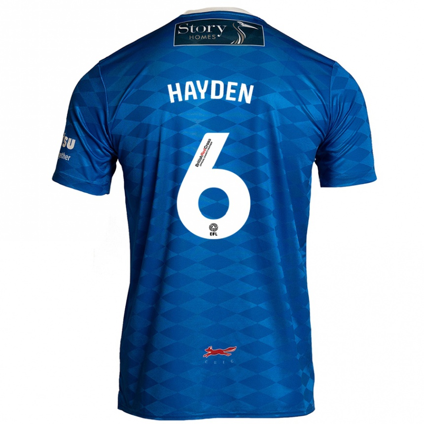 Moteriškas Aaron Hayden #6 Mėlyna Namų Marškinėliai 2024/25 T-Shirt