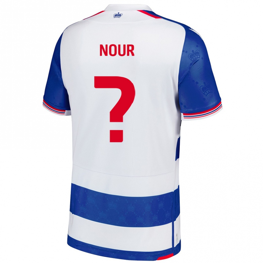 Moteriškas Aaron Nour #0 Mėlyna Balta Namų Marškinėliai 2024/25 T-Shirt