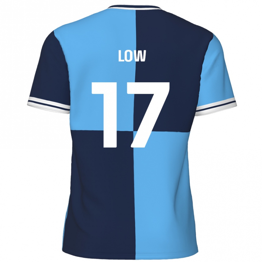 Moteriškas Joe Low #17 Dangaus Mėlyna Tamsiai Mėlyna Namų Marškinėliai 2024/25 T-Shirt