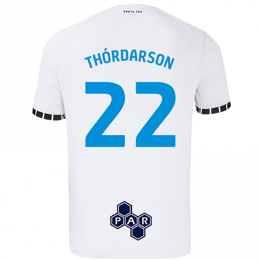 Moteriškas Stefán Teitur Thórdarson #22 Baltas Namų Marškinėliai 2024/25 T-Shirt