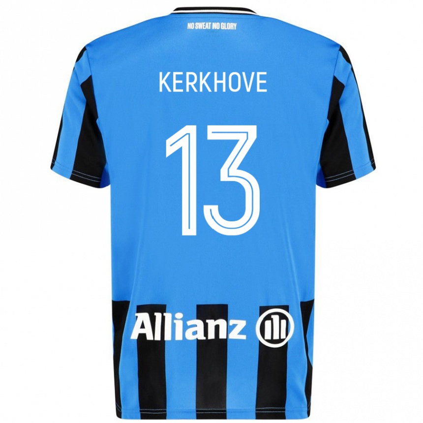 Moteriškas Angel Kerkhove #13 Dangaus Mėlyna Juoda Namų Marškinėliai 2024/25 T-Shirt