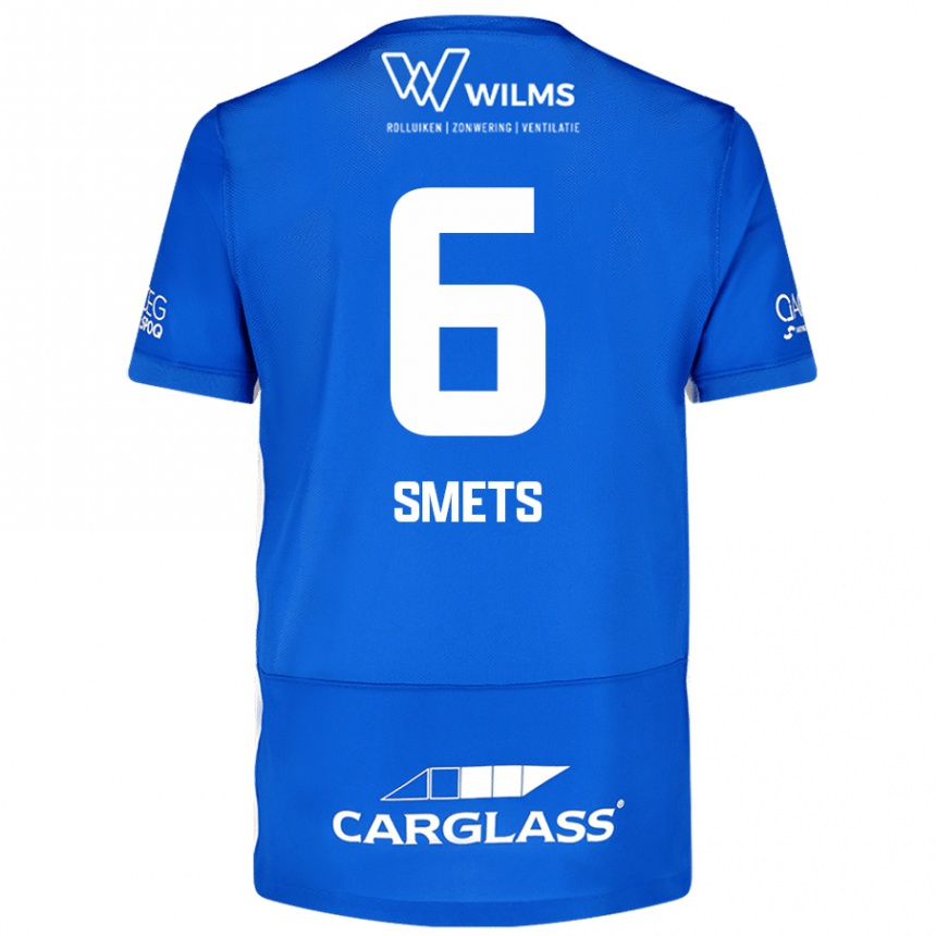 Moteriškas Matte Smets #6 Mėlyna Namų Marškinėliai 2024/25 T-Shirt