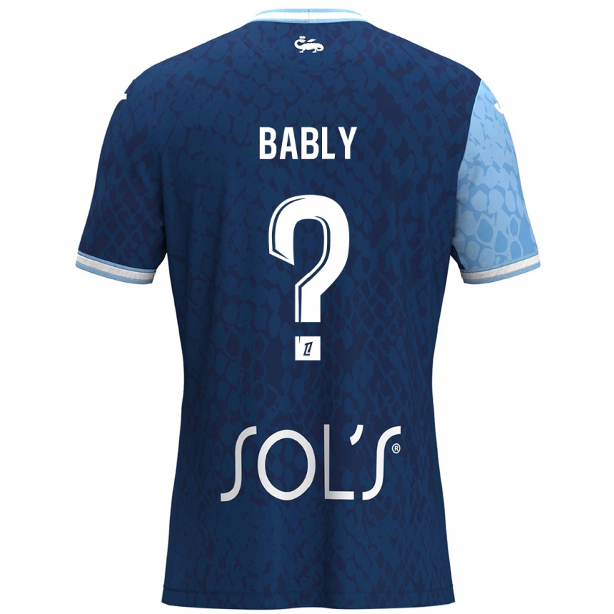 Moteriškas Emmanuel Bably #0 Dangaus Mėlyna Tamsiai Mėlyna Namų Marškinėliai 2024/25 T-Shirt