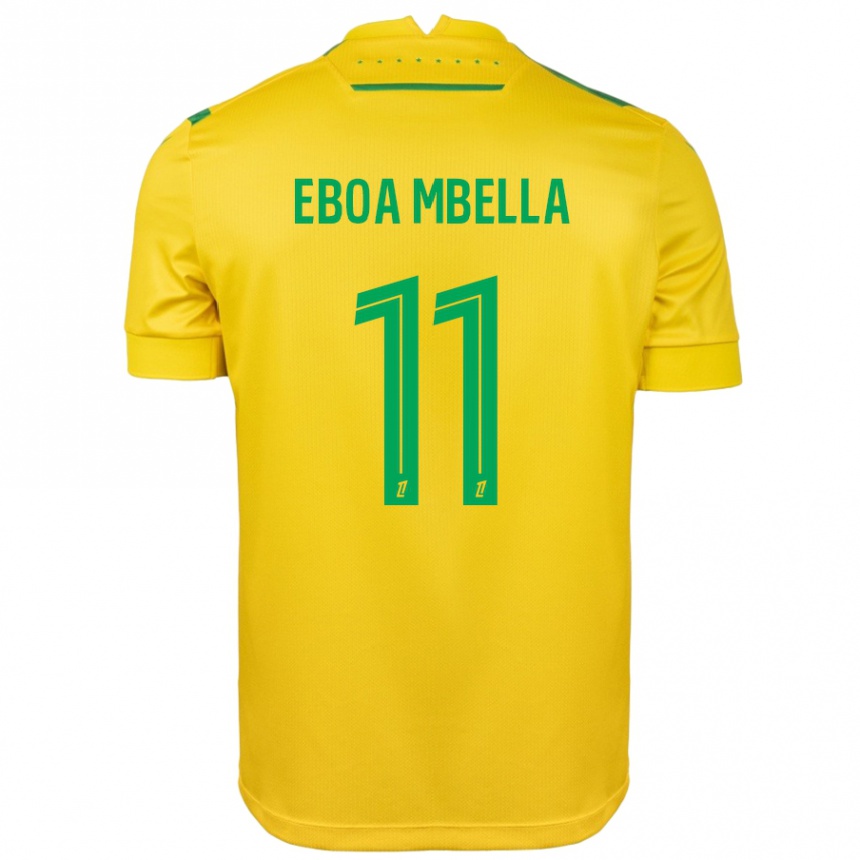 Moteriškas Eden Eboa Mbella #11 Geltona Žalia Namų Marškinėliai 2024/25 T-Shirt