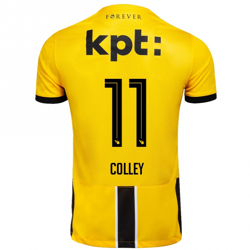 Moteriškas Ebrima Colley #11 Geltona Juoda Namų Marškinėliai 2024/25 T-Shirt