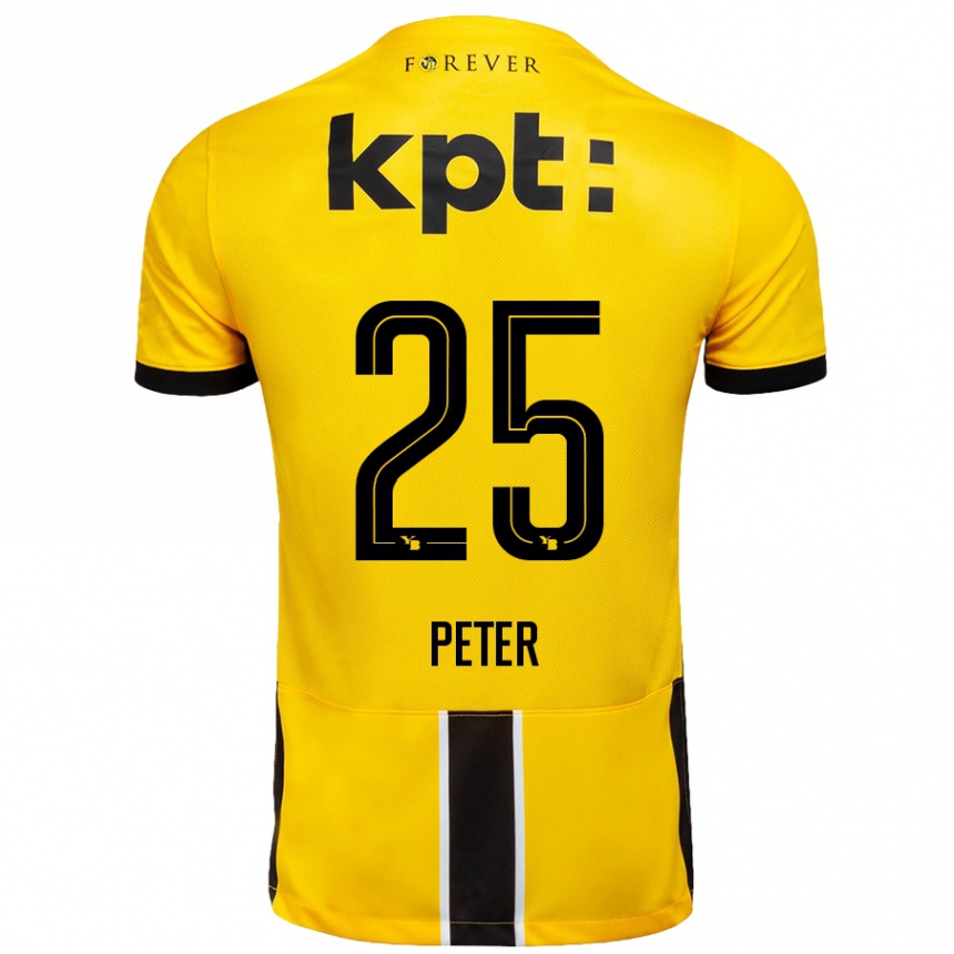 Moteriškas Luc Peter #25 Geltona Juoda Namų Marškinėliai 2024/25 T-Shirt