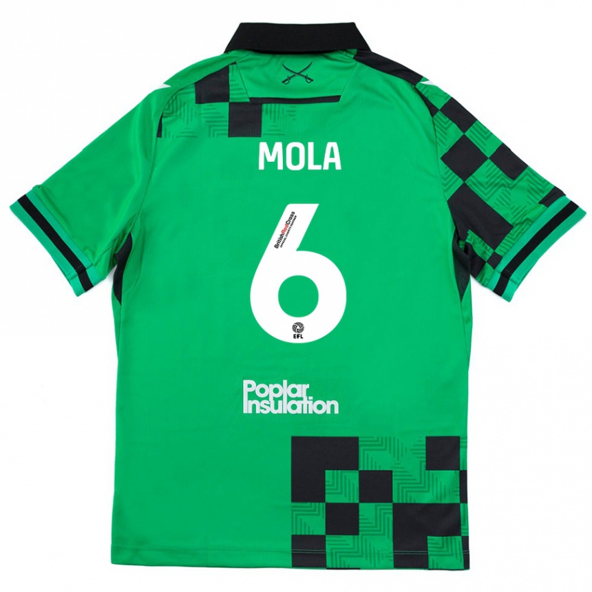 Moteriškas Clinton Mola #6 Žalia Juoda Išvykos Marškinėliai 2024/25 T-Shirt