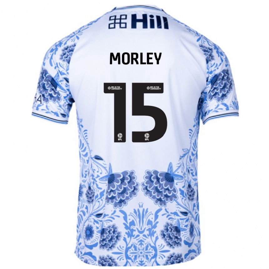 Moteriškas Jess Morley #15 Balta Mėlyna Išvykos Marškinėliai 2024/25 T-Shirt