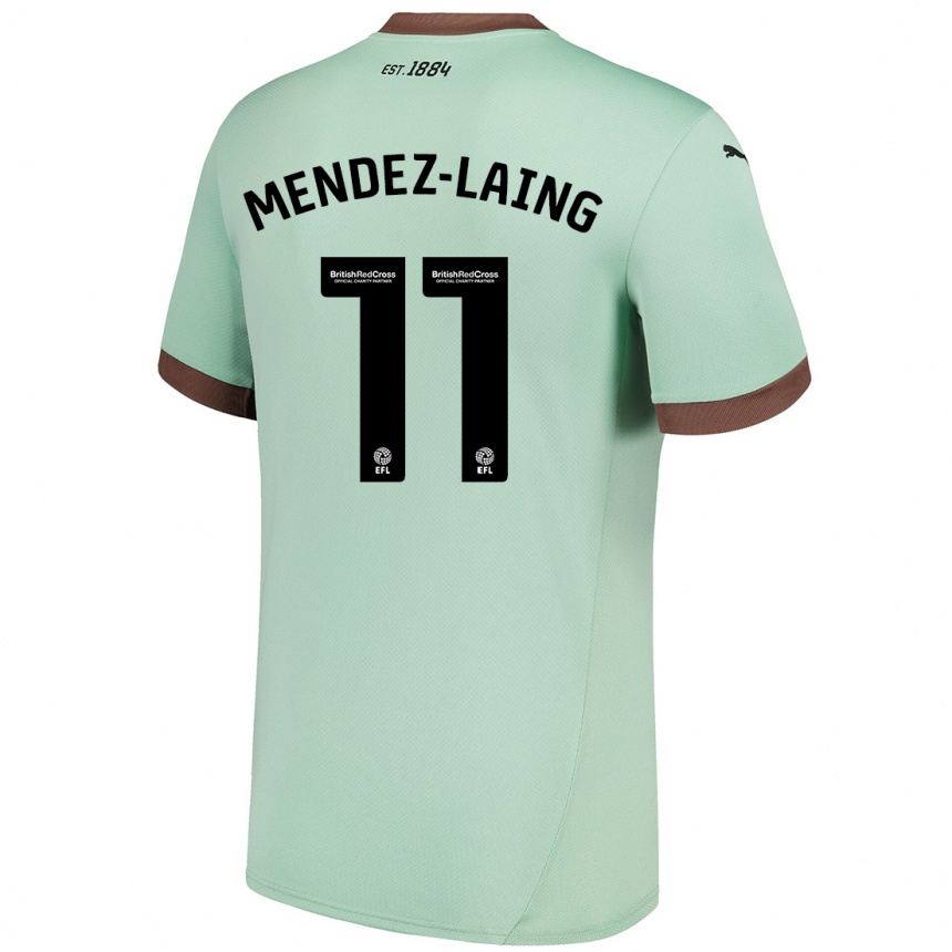 Moteriškas Nathaniel Méndez-Laing #11 Šviesiai Žalia Išvykos Marškinėliai 2024/25 T-Shirt