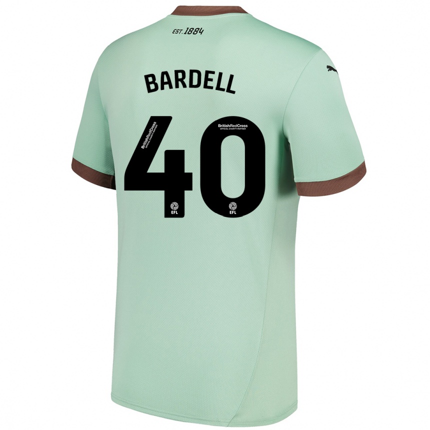 Moteriškas Max Bardell #40 Šviesiai Žalia Išvykos Marškinėliai 2024/25 T-Shirt