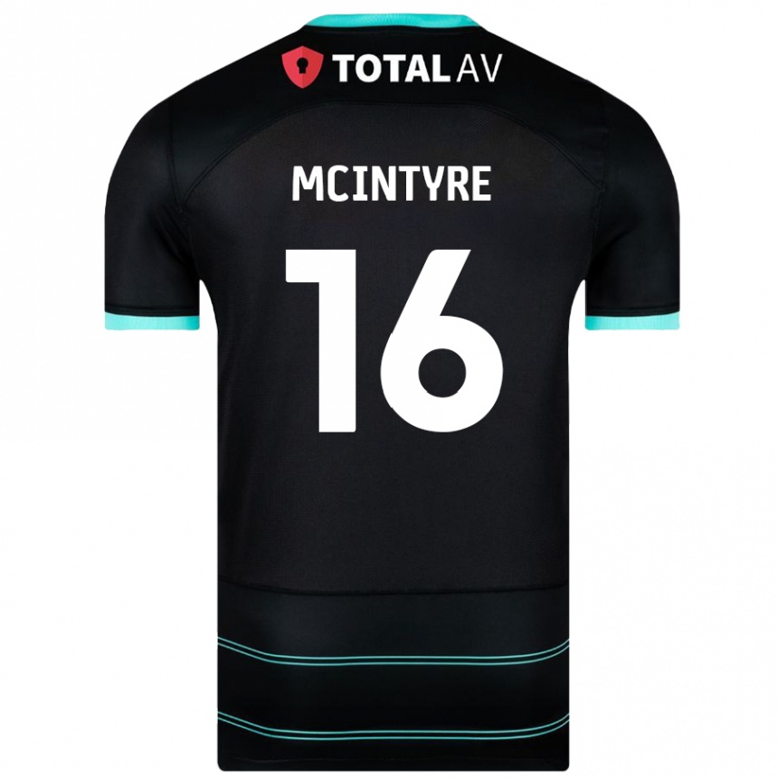 Moteriškas Tom Mcintyre #16 Juoda Išvykos Marškinėliai 2024/25 T-Shirt