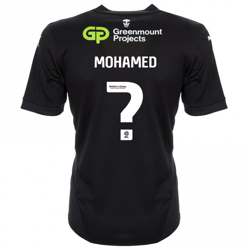 Moteriškas Jarma Mohamed #0 Juoda Išvykos Marškinėliai 2024/25 T-Shirt