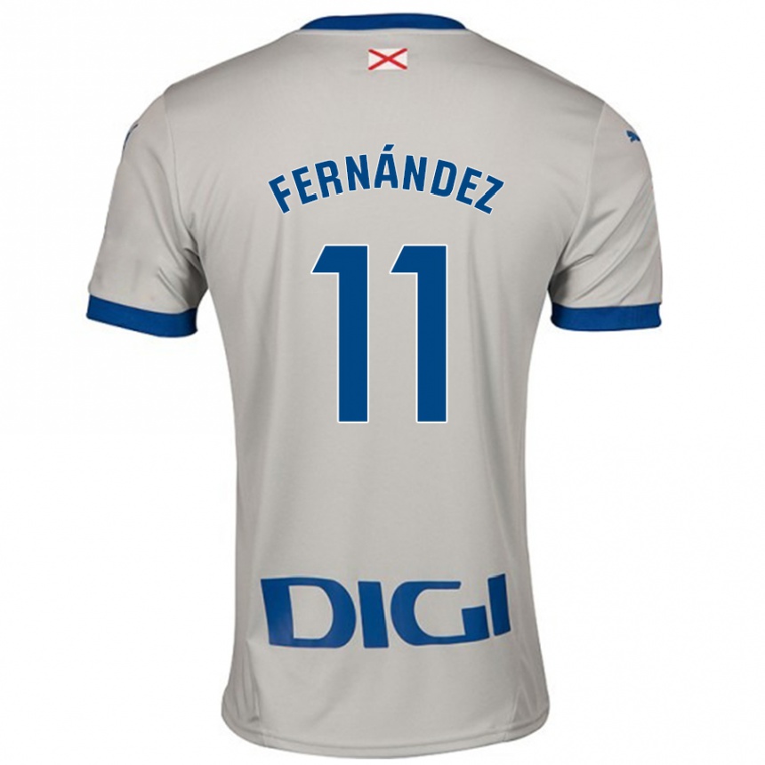 Moteriškas Imanol Fernández #11 Šviesiai Pilka Išvykos Marškinėliai 2024/25 T-Shirt