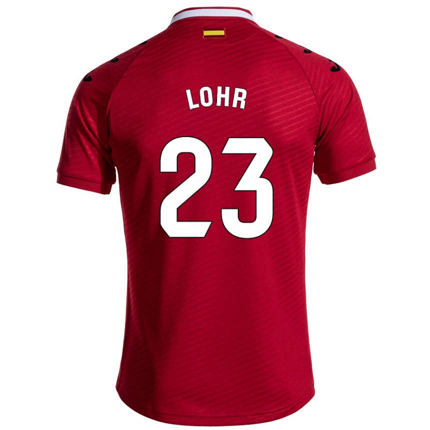 Moteriškas Luca Lohr #23 Tamsiai Raudona Išvykos Marškinėliai 2024/25 T-Shirt