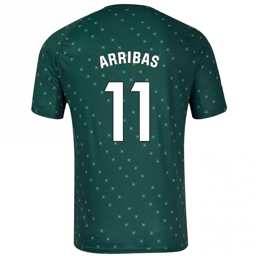 Moteriškas Sergio Arribas #11 Tamsiai Žalia Išvykos Marškinėliai 2024/25 T-Shirt