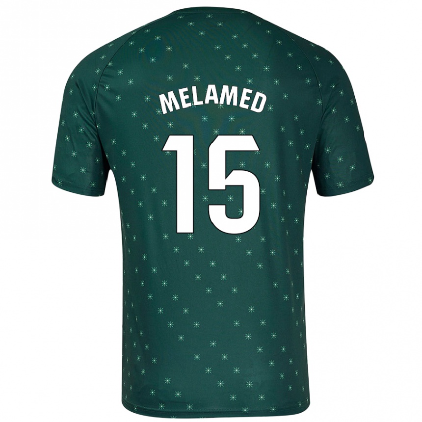 Moteriškas Nico Melamed #15 Tamsiai Žalia Išvykos Marškinėliai 2024/25 T-Shirt