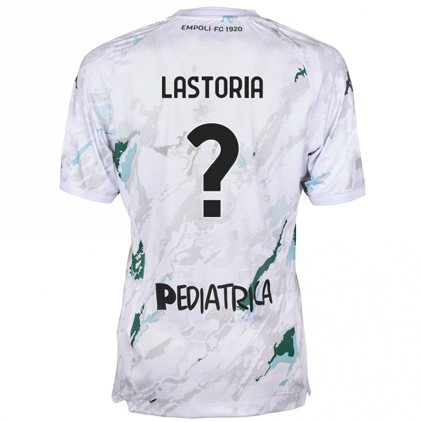 Moteriškas Tommaso Lastoria #0 Pilka Išvykos Marškinėliai 2024/25 T-Shirt