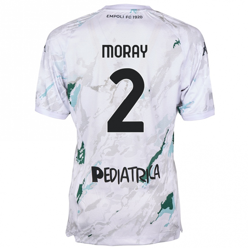 Moteriškas Jeremy Moray #2 Pilka Išvykos Marškinėliai 2024/25 T-Shirt