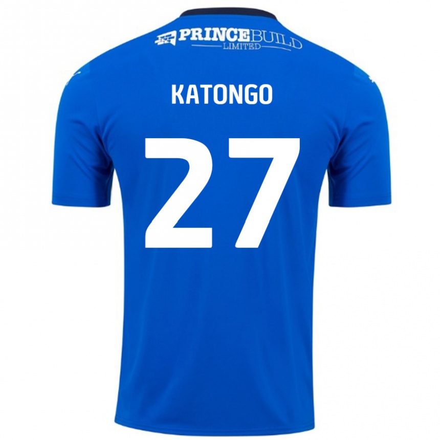 Vaikiškas Jadel Katongo #27 Mėlyna Balta Namų Marškinėliai 2024/25 T-Shirt