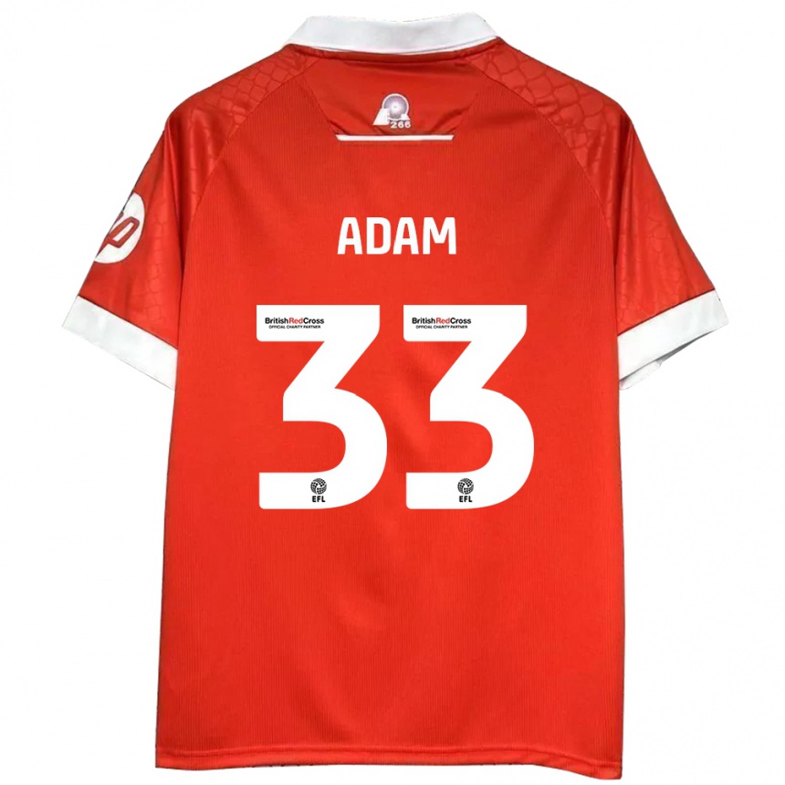 Vaikiškas Josh Adam #33 Raudona Balta Namų Marškinėliai 2024/25 T-Shirt