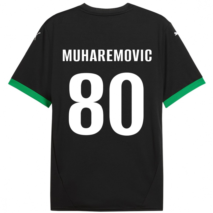 Vaikiškas Tarik Muharemovic #80 Juoda Tamsiai Žalia Namų Marškinėliai 2024/25 T-Shirt