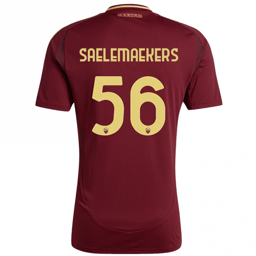 Vaikiškas Alexis Saelemaekers #56 Raudonas Rudas Auksas Namų Marškinėliai 2024/25 T-Shirt