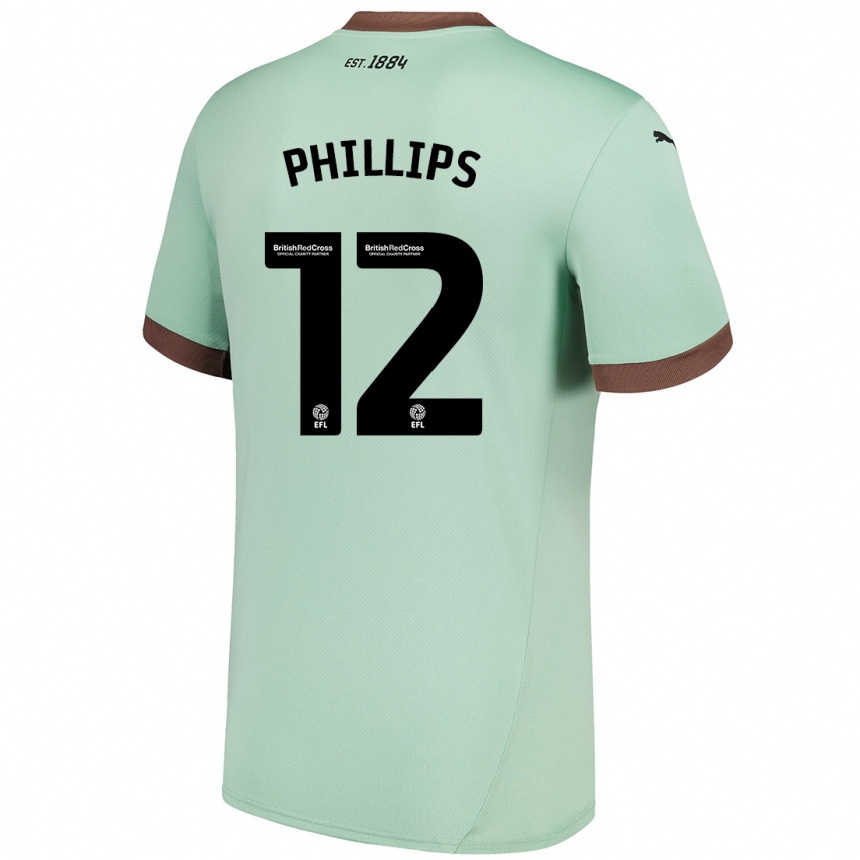 Vaikiškas Nathaniel Phillips #12 Šviesiai Žalia Išvykos Marškinėliai 2024/25 T-Shirt