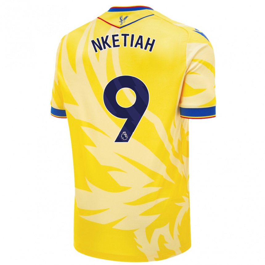 Vaikiškas Eddie Nketiah #9 Geltona Išvykos Marškinėliai 2024/25 T-Shirt