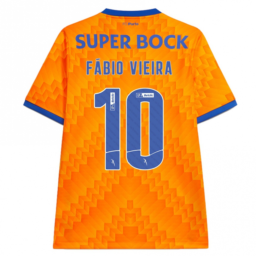 Vaikiškas Fabio Vieira #10 Oranžinė Išvykos Marškinėliai 2024/25 T-Shirt