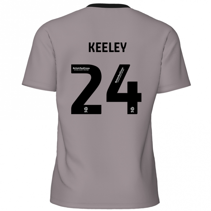 Vaikiškas Josh Keeley #24 Pilka Išvykos Marškinėliai 2024/25 T-Shirt