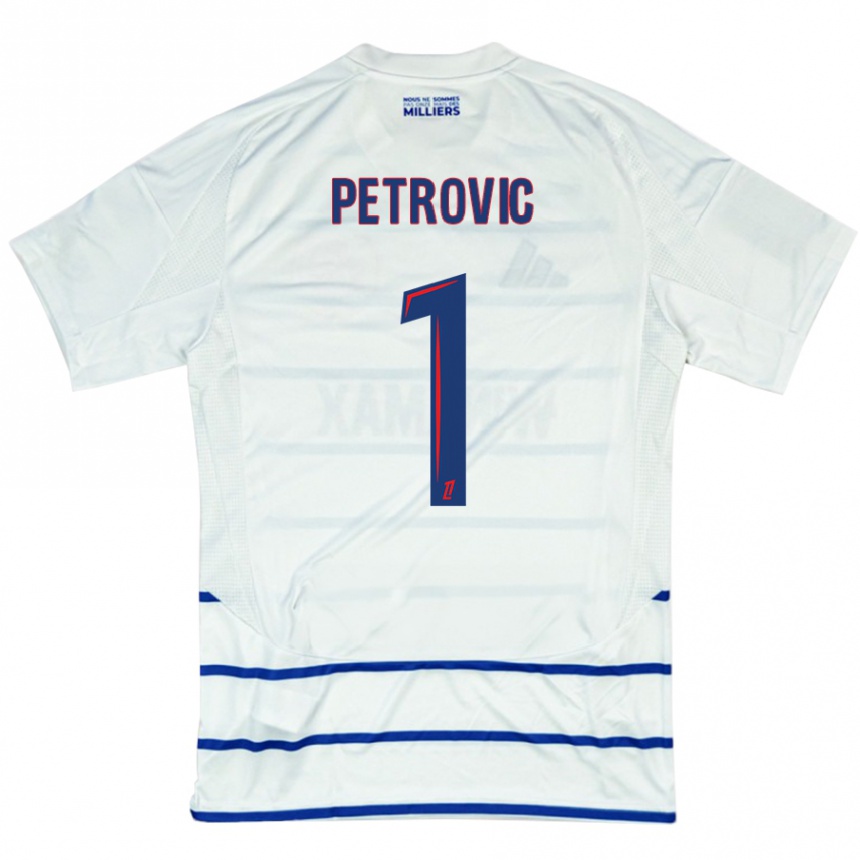 Vaikiškas Djordje Petrovic #1 Balta Mėlyna Išvykos Marškinėliai 2024/25 T-Shirt