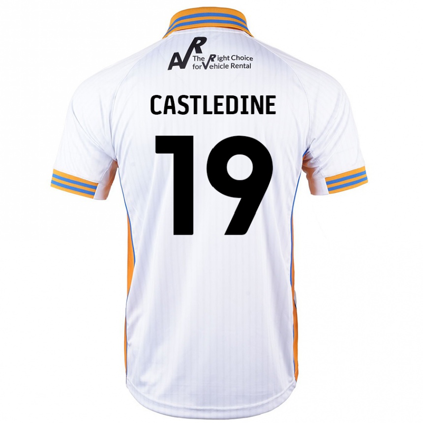 Vaikiškas Leo Castledine #19 Baltas Išvykos Marškinėliai 2024/25 T-Shirt