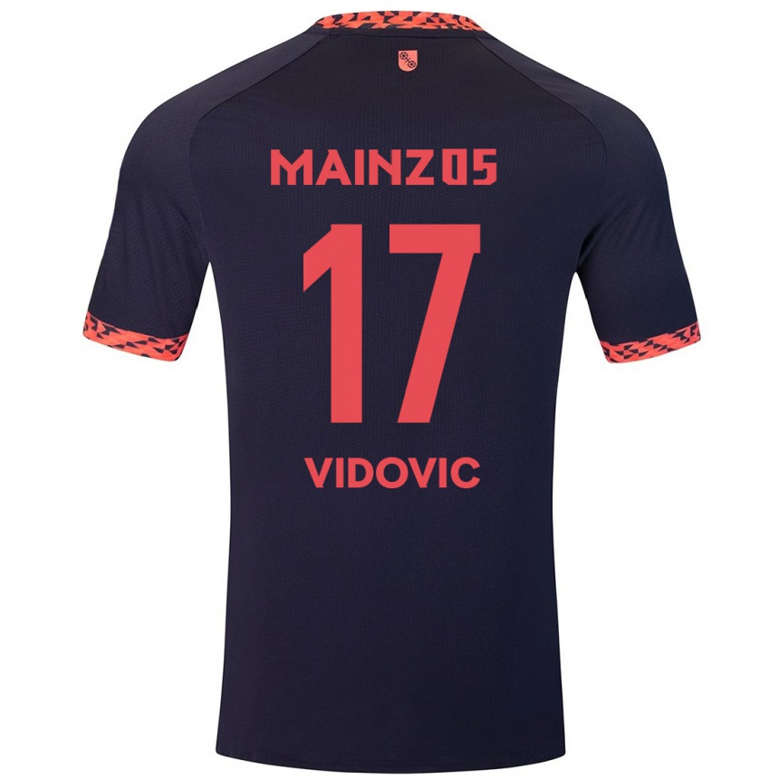 Vaikiškas Gabriel Vidovic #17 Mėlyna Koralų Raudona Išvykos Marškinėliai 2024/25 T-Shirt