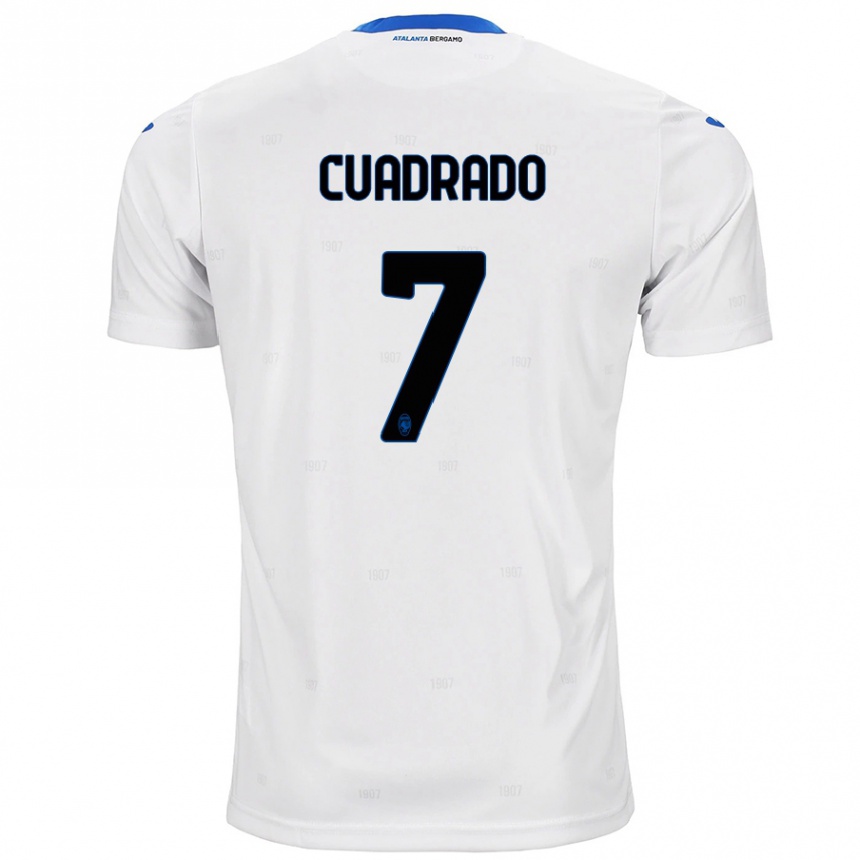 Vaikiškas Juan Cuadrado #7 Baltas Išvykos Marškinėliai 2024/25 T-Shirt