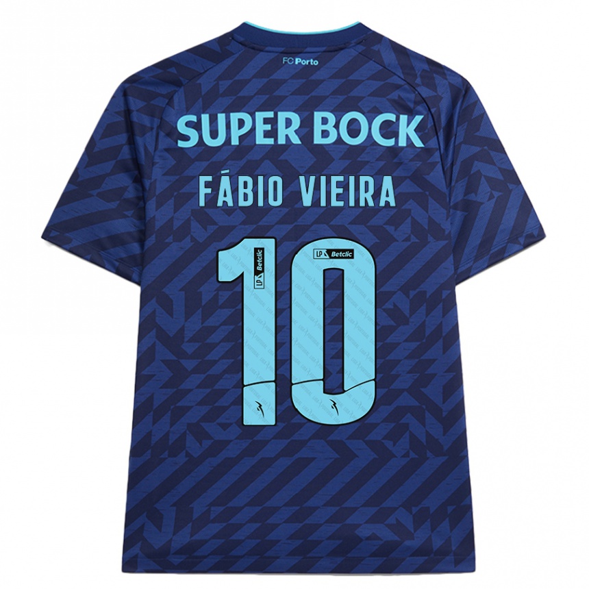 Vaikiškas Fabio Vieira #10 Tamsiai Mėlyna Trečias Marškinėliai 2024/25 T-Shirt