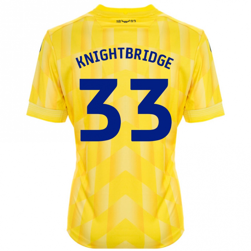 Vaikiškas Jacob Knightbridge #33 Geltona Namų Marškinėliai 2024/25 T-Shirt