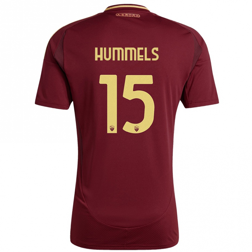 Vaikiškas Mats Hummels #15 Raudonas Rudas Auksas Namų Marškinėliai 2024/25 T-Shirt