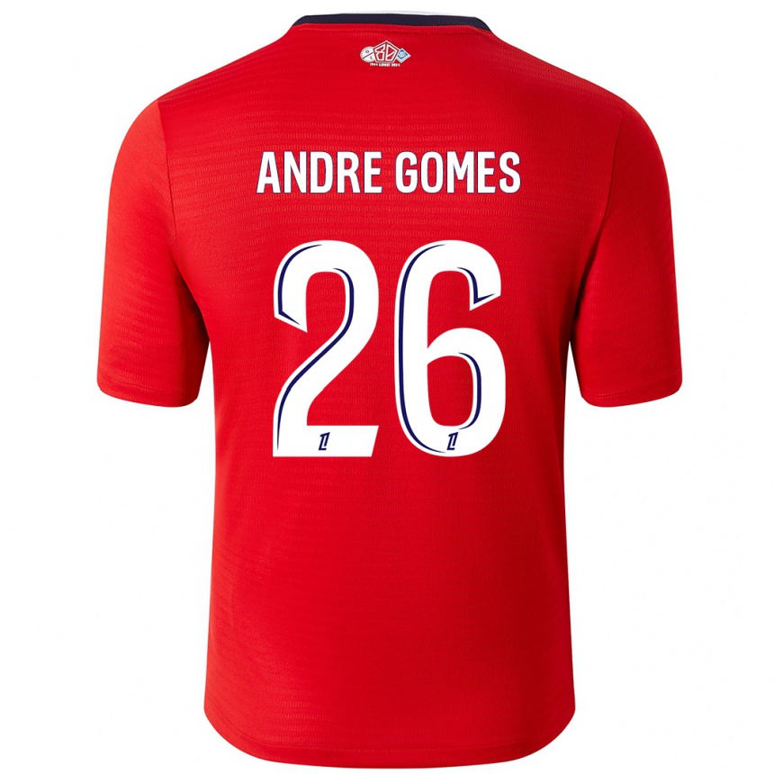 Vaikiškas André Gomes #26 Raudona Balta Namų Marškinėliai 2024/25 T-Shirt